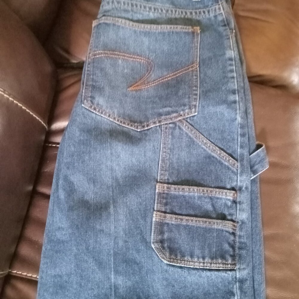 Makaveli Tupac Shakur signed denim carpenter shorts size 40